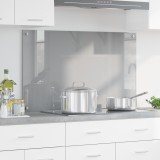vidaXL Contrablat bucătărie gri deschis 100x60x0.6cm sticlă securizată