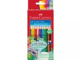 Creioane colorate Faber-Castell Grip 2001, 12 culori, acuarela, Faber Castell
