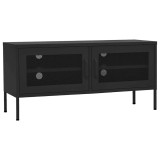 Cumpara ieftin Comoda TV, negru, 105x35x50 cm, otel