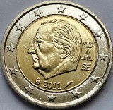 Moneda 2 Euro Belgia 2011 UNC, A Doua Harta, Al Doilea Tip, Primul Portret, KM#302