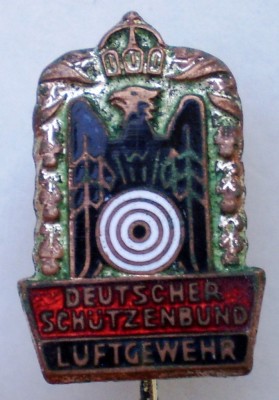 I.189 STICKPIN GERMANIA TIR PUSCA DSB Deutscher Sch&amp;uuml;tzenbund LUFTGEWEHR foto