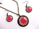 set colier si cercei cu mandala 34034