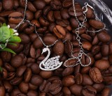 Cumpara ieftin Colier Argint 925 Lebada Swan, Zirconiu, 40+5cm. Pandantiv 2x2.5cm, Argintboutique