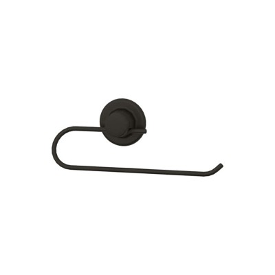 Suport din metal pentru hartie si prosop, prindere mecanica sau cu ventuza, negru mat, 270 mm foto