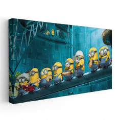 Tablou afis Minionii desene animate 2255 Tablou canvas pe panza CU RAMA 70x140 cm