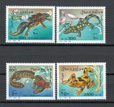 Somalia 1996 Mi 580/83 - Amfibieni, fauna foto