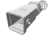 Carcasă pentru conectori HDC Han 3A, montare pe cablu, gri