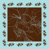 Cumpara ieftin Batic Matase Naturala Alstroemeria Maro/Bleu 90x90cm Fabricat in Italia Batic Dama Elegant