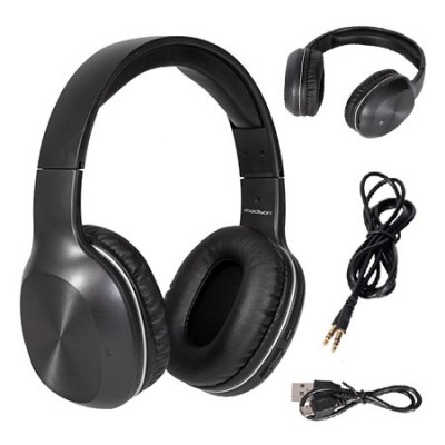 Casti Audio Hi-Fi Madison, bluetooth 4.1, fir, noise cancelling, baterie reincarcabila, hands-free foto