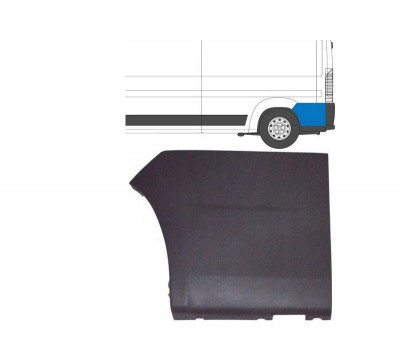 Bandou flasc aripa Fiat Ducato (250), 09.2006-08.2014, Peugeot Boxer (250), 09.2006-08.2014; Citroen Jumper (250), 09.2006-08.2014, spate, Stanga, la foto