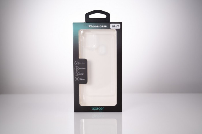 Husa Samsung Galaxy A21S Spacer, transparenta, grosime 1.5mm, protectie suplimentara antisoc la colturi, material flexibil TPU &quot;SPPC-SM-GX-A21S-CLR&quot;