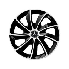 Set 4 Capace Roti potrivite jantelor de 16 inch, pentru Mercedes, model Stig Extra Black &amp;amp; White foto