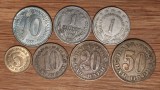 R10 Iugoslavia -colectie 7 monede diferite- 5 10 20 50 para + 1 1 10 dinar / dinara, Europa