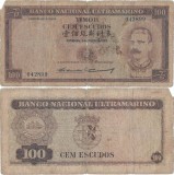 1959 ( 2 I ) , 100 escudos ( P-24a.5 ) - Timor