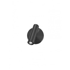 Aplica spot LED reglabil crom/alb/negru Gelso, din metal, switch ON/OFF, 8140522 - Novaluce Negru