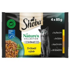 Sheba Natures Collection Plic cu selec?ie de pasari de curte in jeleu 4 x 85 g foto