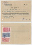 Romania, OIL-O-MATIC, Chitanta, Bucuresti, 1937