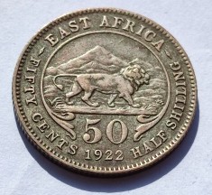 302. Moneda Africa de Est 50 cents 1922