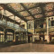 Carte postala color Baile Herculane, interior Salonul de cura, 1928