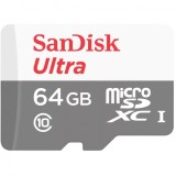 Card Memorie microSDXC SanDisk Ultra, 64Gb, Clasa 10, Cu Adaptor SDSQUNR-064G-GN3MA
