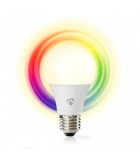 Bec LED Smart WiFi RGB cu lumina alba calda E27 Nedis