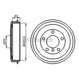 Tambur frana BMW Seria 3 Compact (E36) (1994 - 2000) BOSCH 0 986 477 043