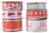Panglica - Polyester - Red-Silver - mai multe modele - pret pe bucata | Kaemingk