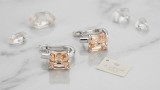 Cumpara ieftin Cercei din Argint 925 Rodati cu Zirconiu Patrat de Culoare sampanie , Aurum Jewels