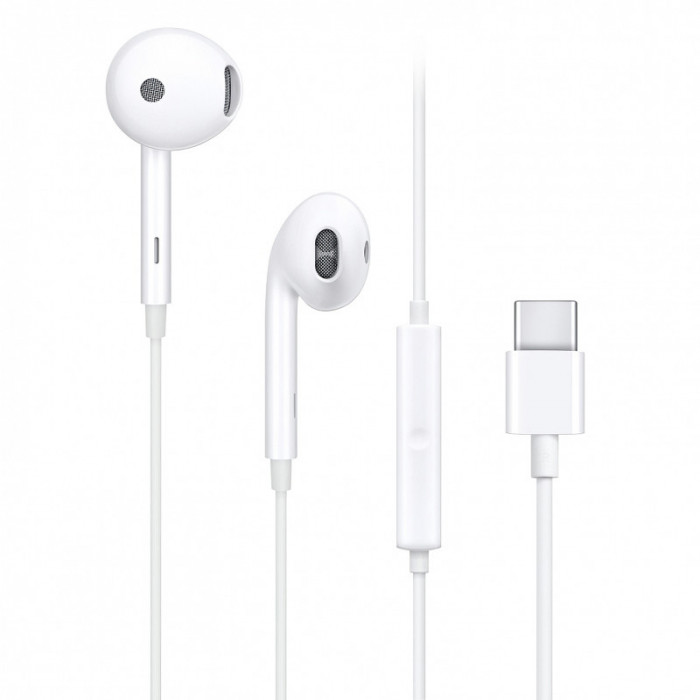 Handsfree Casti EarBuds Oppo Find X, MH135, Cu microfon, USB Type-C, Alb