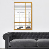 Oglinda de perete, en.casa, Cupello, 90 x 60 cm, mdf, auriu, dreptunghiulara HausGarden Leisure, [en.casa]
