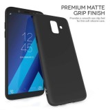 Husa Silicon Negru Samsung Galaxy A6 2018, Protectie Soc, Praf, Zgarieturi, Flexibila, Subtire