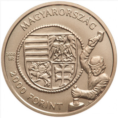 Ungaria 2000 Forint 2020 Ulaszlo regele Ungariei BU foto