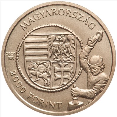 Ungaria 2000 Forint 2020 Ulaszlo regele Ungariei BU foto