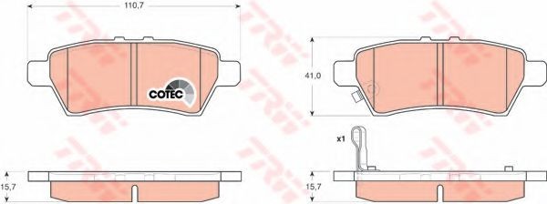 Set placute frana,frana disc NISSAN PATHFINDER III (R51) (2005 - 2012) TRW GDB3405