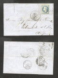 France 1869 Postal History Rare Cover + Content COLMAE DB.338