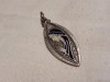 Argint MEDALION FECIOARA MARIA in email MOV splendid UNIC superb VECHI de efect
