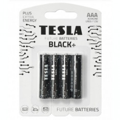 Set 4 baterii alkaline AAA LR03 TESLA BLACK 1.5V