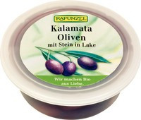 Masline Bio Kalamata Violet cu Samburi in Saramura Rapunzel 220gr Cod: 1202535 foto