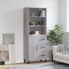 VidaXL Dulap &icirc;nalt, gri sonoma, 69,5x34x180 cm, lemn compozit