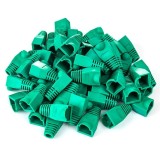 Cumpara ieftin Set 50 bucati manson de protectie pentru mufe internet, RJ 45, verde