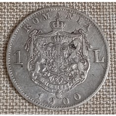 Rom&acirc;nia, 1 Leu 1900, Argint.