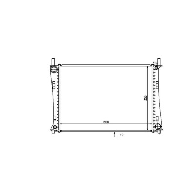 Radiator racire Ford Fiesta (Jhs), 11.2004-07.2008 Modelul St, Motorizare 2.0 110kw Benzina, tip climatizare Cu/fara AC, cutie Manuala, cu conectori foto