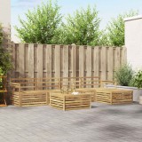 vidaXL Set de canapele de exterior 7 pcs Alb Lemn Solid de Acacia 3390349