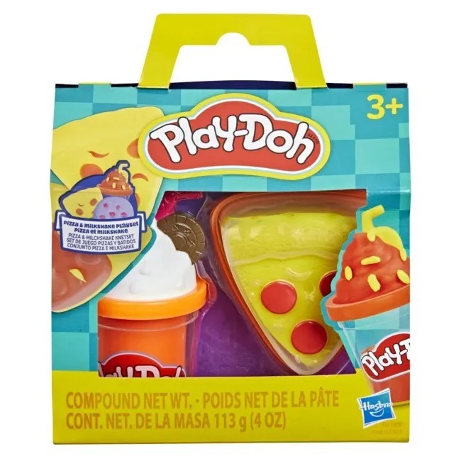 PLAY DOH SET PIZZA SI MILKSHAKE