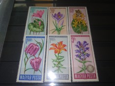 TIMBRE UNGARIA FLORI 1966 foto