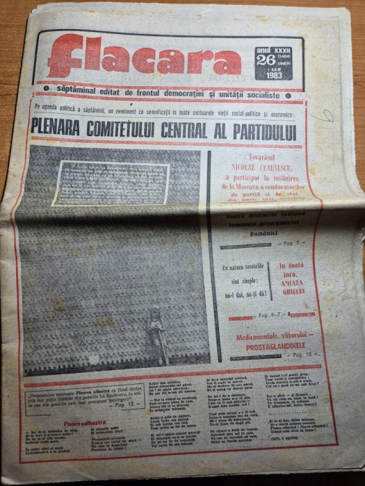 flacara 1 iulie 1983-cenaclul flacara la sibiu,interviu ion voicu,tecuci