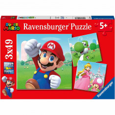 Puzzle Super Mario, 3X49 Piese foto