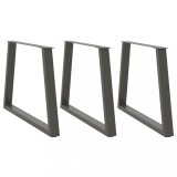 VidaXL Picioare de masă &icirc;n formă de V, 3 buc., antracit, 90x(72-73,3) cm, oțel