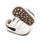Cumpara ieftin Adidasi albi cu insertie laterala neagra (Marime Disponibila: 3-6 luni (Marimea