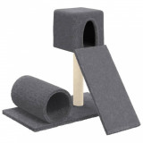 Cumpara ieftin Ansamblu pisici cu stalp din funie de sisal, gri inchis, 59 cm